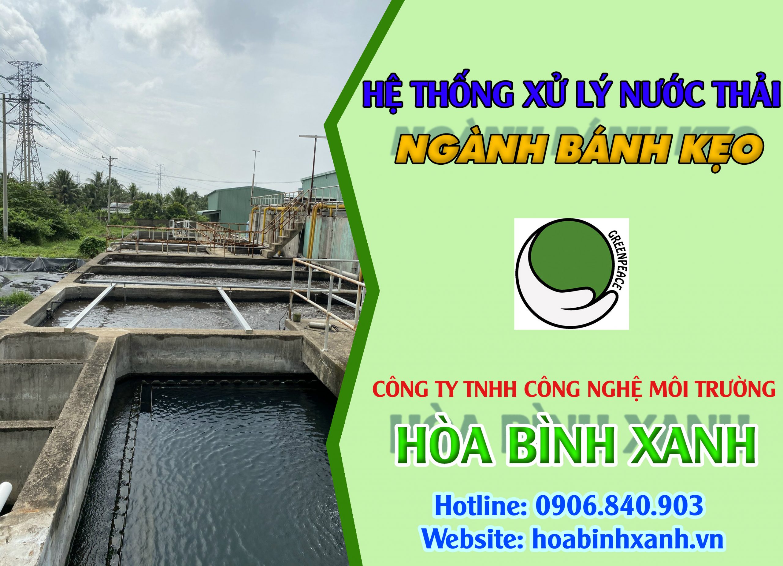 Hệ thống xử lý nước thải chế biến bánh kẹo Hệ thống xử lý nước thải chế biến bánh kẹo