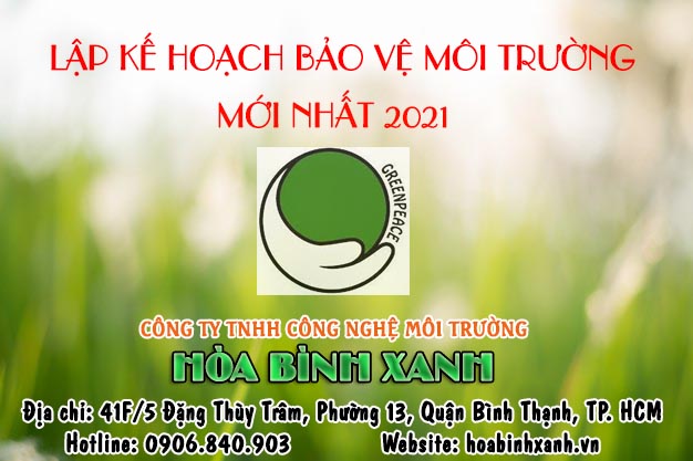 Đăng ký kế hoạch bảo vệ môi trường - Hòa Bình Xanh