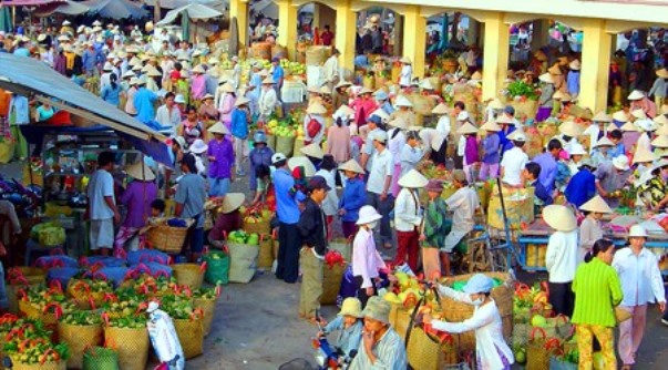 khu chợ quê chợ