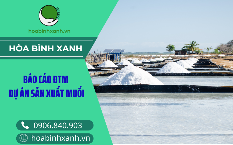 Báo cáo ĐTM dự án sản xuất muối Báo cáo ĐTM dự án sản xuất muối