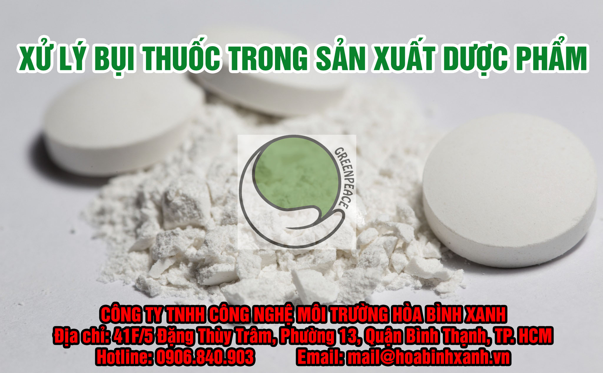 Xử lý bụi thuốc sản xuất dược phẩm - Hòa Bình Xanh