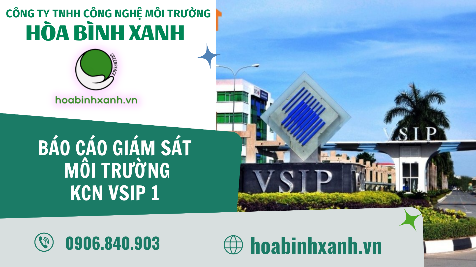Báo cáo giám sát môi trường KCN VSIP 1 Báo cáo giám sát môi trường KCN VSIP 1