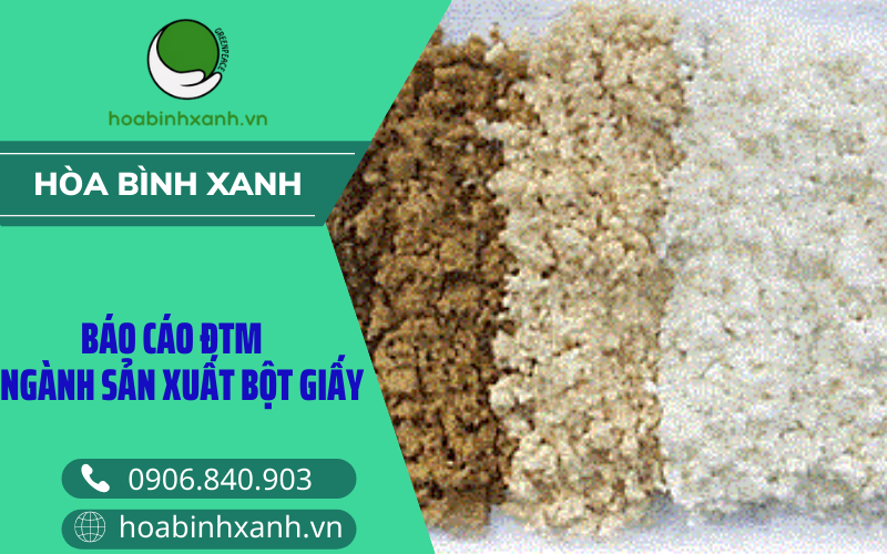 Báo cáo ĐTM ngành sản xuất bột giấy Báo cáo ĐTM ngành sản xuất bột giấy