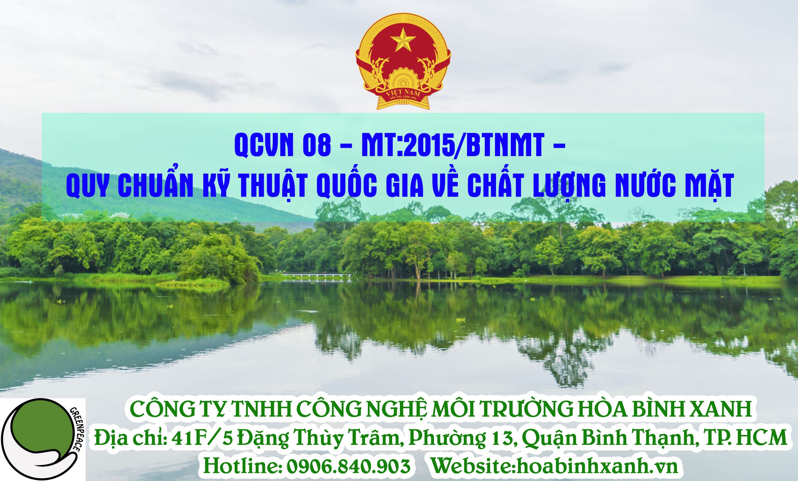 QCVN 08 - MT:2015/BTNMT Quy chuẩn kỹ thuật quốc gia về chất lượng nước mặt
