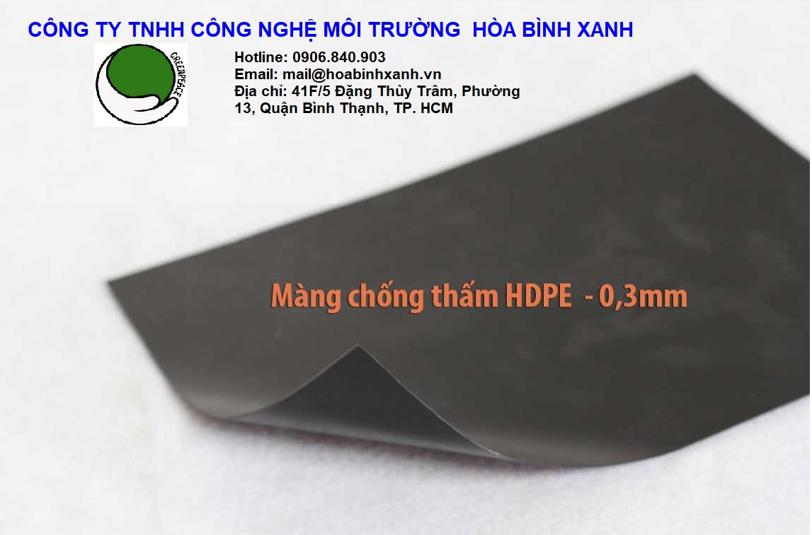Màng chống thấm HDPE giá rẻ tại Bình Dương