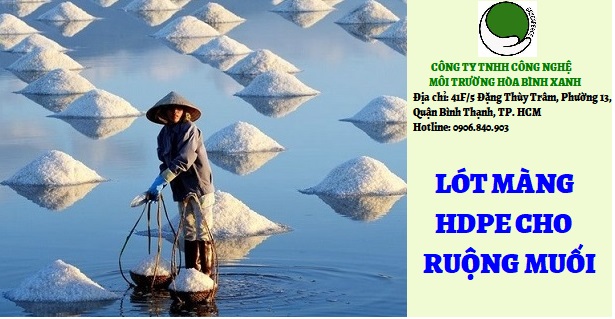 Ứng dụng màng HDPE cho ruộng muối