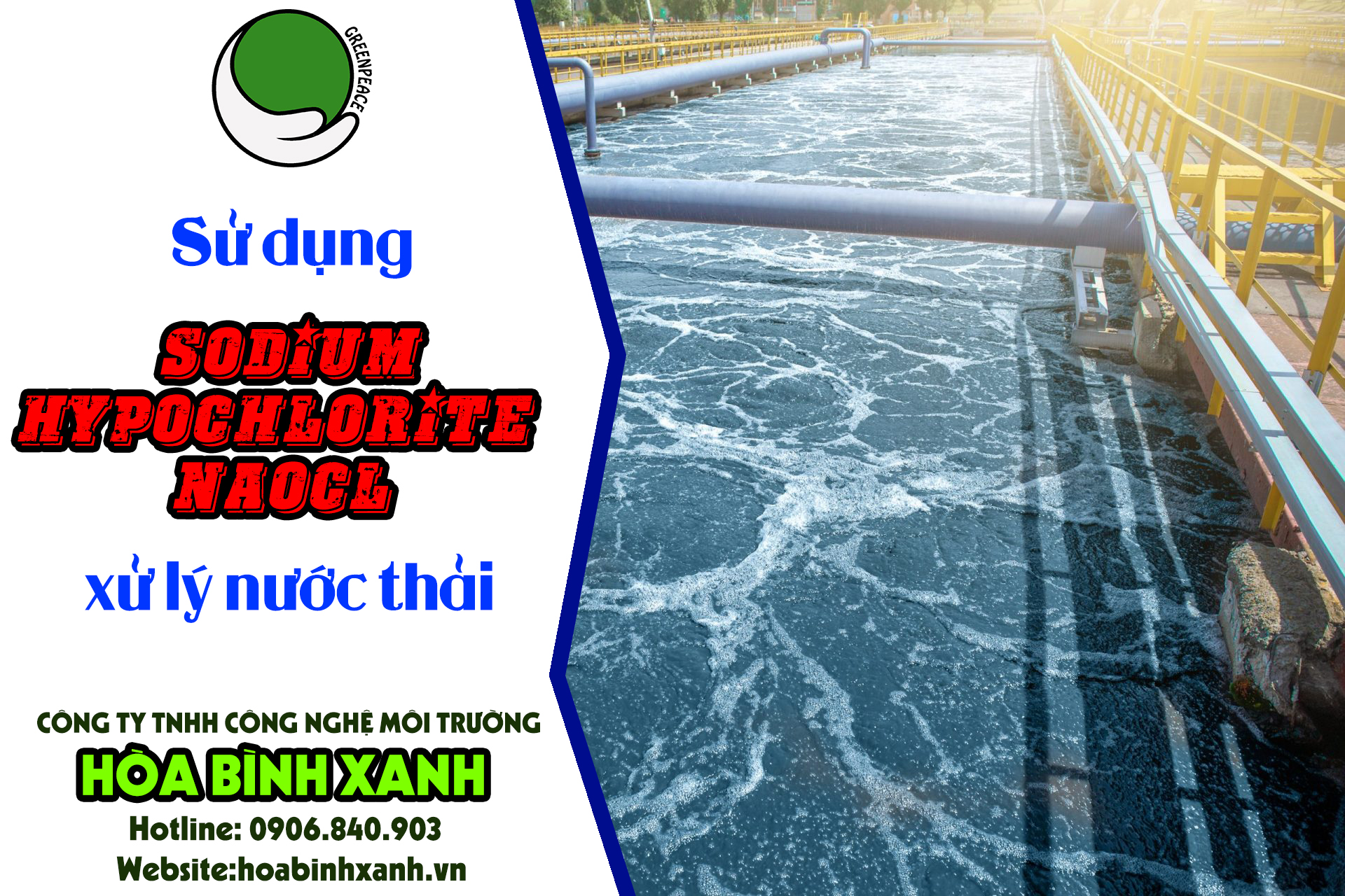 Sử dụng Sodium hypochlorite (NaOCl) xử lý nước thải chứa cyanide