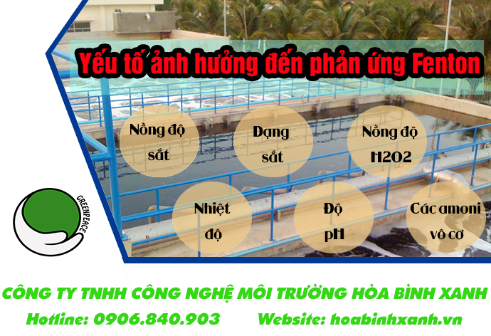 Các yếu tố ảnh hưởng đến phản ứng Fenton