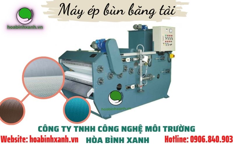Máy ép bùn băng tải - Hòa Bình Xanh Máy ép bùn băng tải - Hòa Bình Xanh