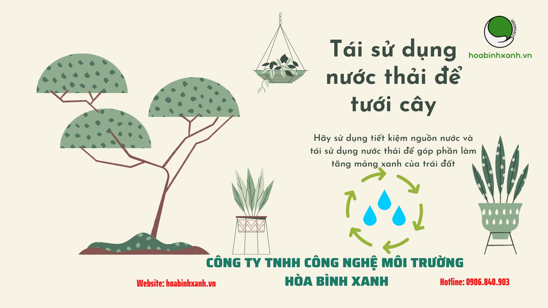 Tái sử dụng nước thải để tưới cây Tái sử dụng nước thải để tưới cây