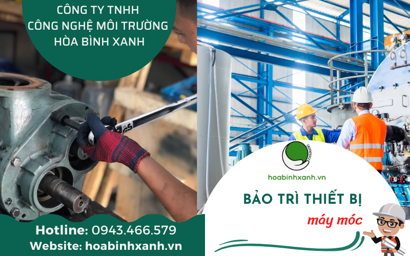 Bảo trì, kiểm tra hoạt động của các thiết bị máy móc trong hệ thống xử lý nước thải
