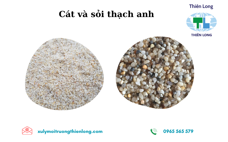 Các vật liệu lọc - cát và sỏi thạch anh