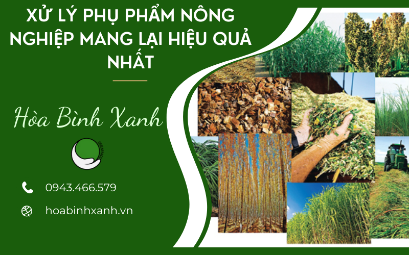 XỬ LÝ PHỤ PHẨM NÔNG NGHIỆP MANG LẠI HIỆU QUẢ NHẤT