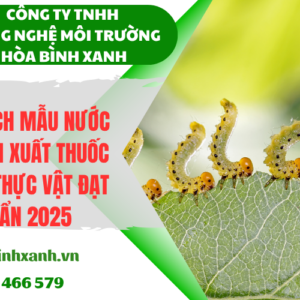 phân tích trong mẫu nước thải sản xuất thuốc bảo vệ thực vật