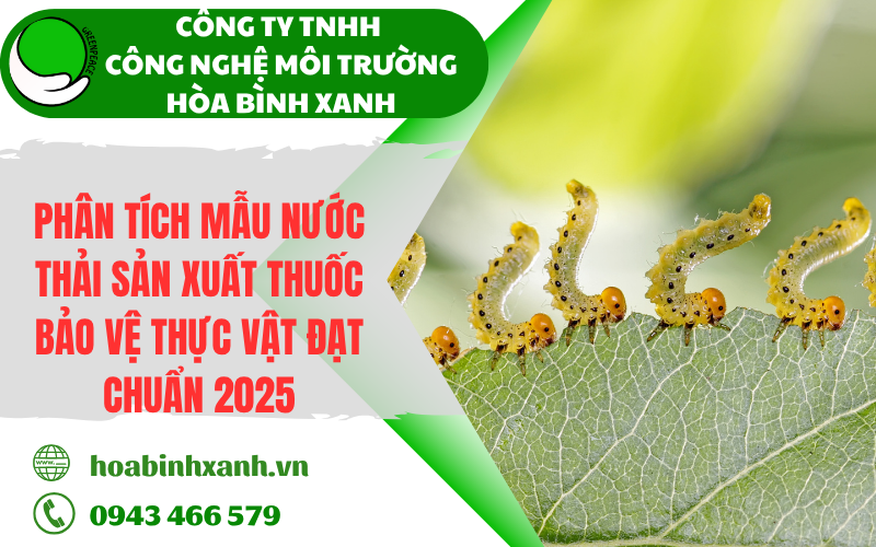 phân tích trong mẫu nước thải sản xuất thuốc bảo vệ thực vật