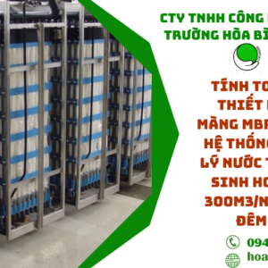 Tính toán thiết kế màng MBR cho hệ thống xử lý nước thải sinh hoạt 300m3/ngày đêm